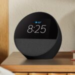 Amazon Echo Spot (newest model), Great for nightstands, offices and kitchens, Smart alarm clock with Alexa, Black