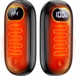 Hand Warmers Rechargeable – Electric Hand Warmers Rechargeable 2 Pack Heat Up to 127.4℉ with 15Hrs Warmth, Electronic Portable Pocket Heater for Golf Raynauds Camping, Gifts for Man Women