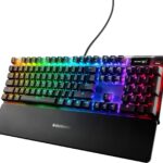 SteelSeries Apex 7 Mechanical Gaming Keyboard – OLED Smart Display – USB Passthrough and Media Controls – Linear , Quiet – RGB Backlit (Red Switch)