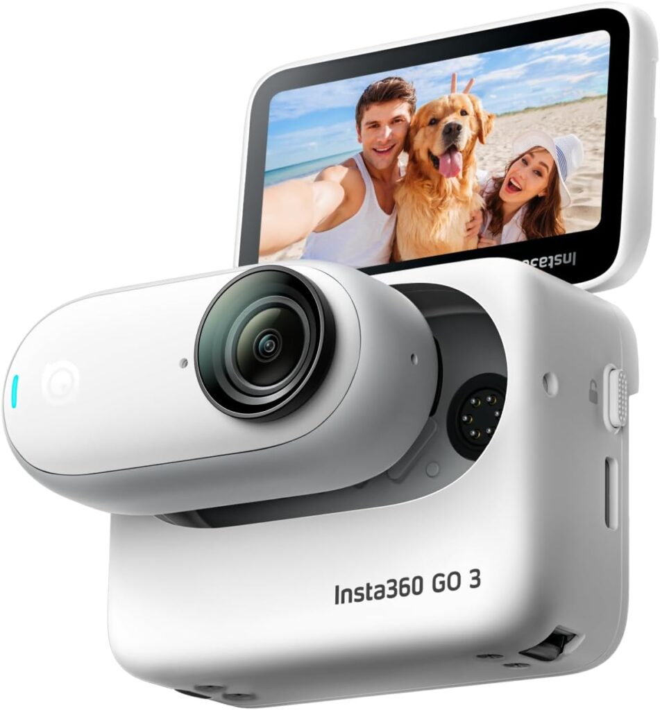 Insta360 GO 3 64GB – Vlogging Camera for Creators, Vloggers, Mini Action Camera with Flip Touchscreen, Light and Portable, Hands-Free POV, Mount Anywhere, Stabilization, Remote Preview, Waterproof