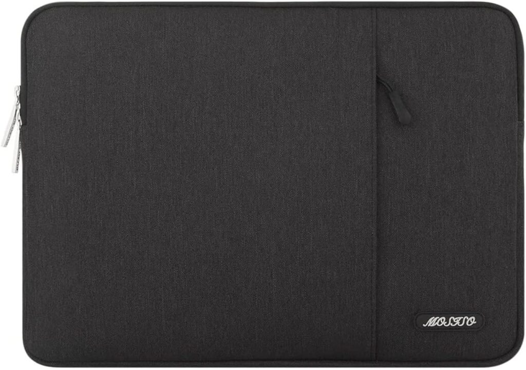 MOSISO Laptop Case 15 inch, 15 inch Laptop Sleeve Compatible with MacBook Air 15 M4 A3241 M3 A3114 M2 A2941 2025 2024 2023,Dell XPS 15,Polyester Vertical Computer Sleeve Bag with Pocket, Black