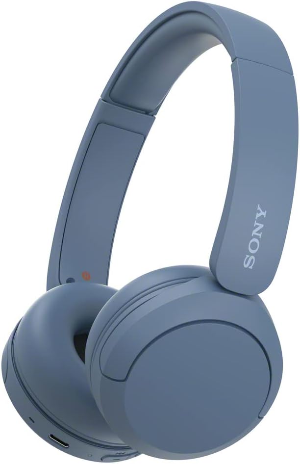 Sony WH-CH520 Wireless Headphones Bluetooth On-Ear Headset with Microphone, Blue New