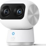 eufy Security Indoor Cam S350, Dual Cameras, 4K UHD Security Camera with 8× Zoom, 360° Camera, Baby Monitor, Pet Camera, Human/Pet Detection, AI Tracking, 2.4G/5G Wi-Fi, Plug in