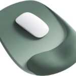 ErgoEase Ergonomic Mouse Pad with Gel Wrist Support – Premium Lycra Fabric, Non-Slip, Ideal for Laptop & Desktop, Office & Gaming，Desk Accessories (05Sage Green)