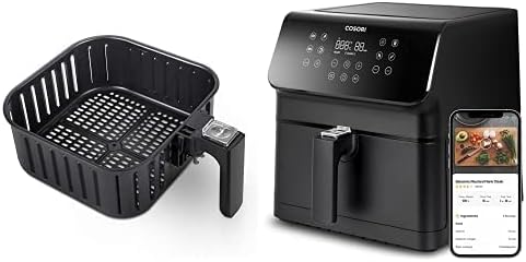 COSORI 5.8QT Air Fryer Black with Extra Frying Basket to Back to Back Cooking,Nonstick, Dishwasher-Safe