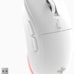 Wireless Gaming Mouse, Tri-Mode 2.4G/USB-C/Bluetooth Rechargeable Mouse with Colorful RGB Lights, 4800DPI Optical Sensor, 6 Buttons, Ergonomic Mouse Gaming for PC, Laptop, Mac