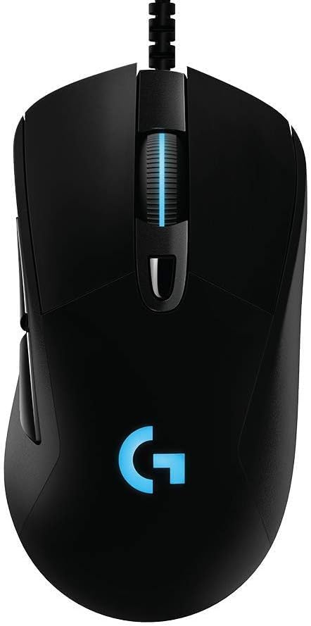 Logitech G403 Hero 25K Gaming Mouse, Lightsync RGB, Lightweight 87G+10G optional, Braided Cable, 25, 600 DPI, Rubber Side Grips, Black