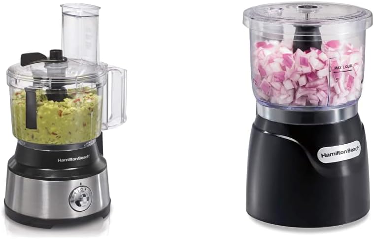 Hamilton Beach Food Processor & Vegetable Chopper Bundle (70730 + 72850)