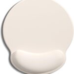 Auhoahsil Ergonomic Mouse Pad with Wrist Rest, Comfortable Silicone Non-Slip Computer Pain Relief Gel Mouse Mat with Wrist Support for Gaming, Work, Office, Women & Men, Cute Pattern, Beige