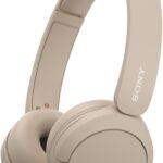 Sony WH-CH520 Wireless Headphones Bluetooth On-Ear Headset with Microphone and up to 50 Hours Battery Life with Quick Charging, Cappuccino