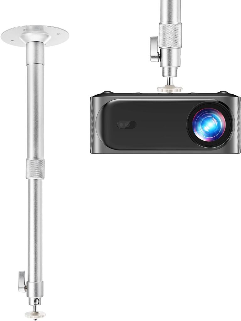 4K Outdoor Projector with Wifi , Bluetooth and Projector Mount, 12.1-16.8in / 31-50cm Projector Ceiling Mount