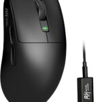 RK ROYAL KLUDGE RK M3 Wireless Gaming Mouse with 42K DPI, 47g Lightweight Computer Mouse with Dual 8K Polling Optical Sensor, Bluetooth/2.4G/USB-C Wired PC Game Mice with 5 Programmable Buttons, Black