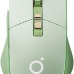 Wireless Gaming Mouse Tri-Mode 2.4Ghz/Bluetooth 5.0/Wired USB-C with RGB LED Backlit 5-Level DPI Rechargeable Ergonomic Silent Optical Mice for iMac/MacBook/Computer/Laptop, Matcha Green