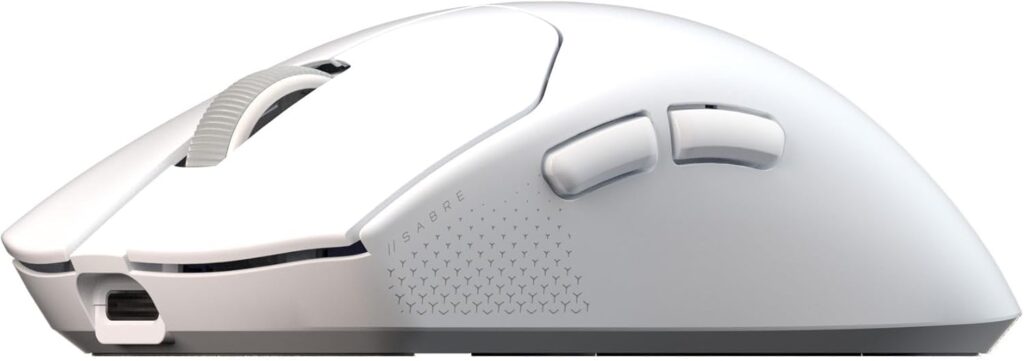 Corsair Sabre v2 PRO Ultralight FPS Wireless Gaming Mouse – 33,000 DPI, 36g Weight, 8,000Hz Hyper-Polling, Mechanical Switches, Up to 70-Hour Wireless Battery Life, Web Hub – White