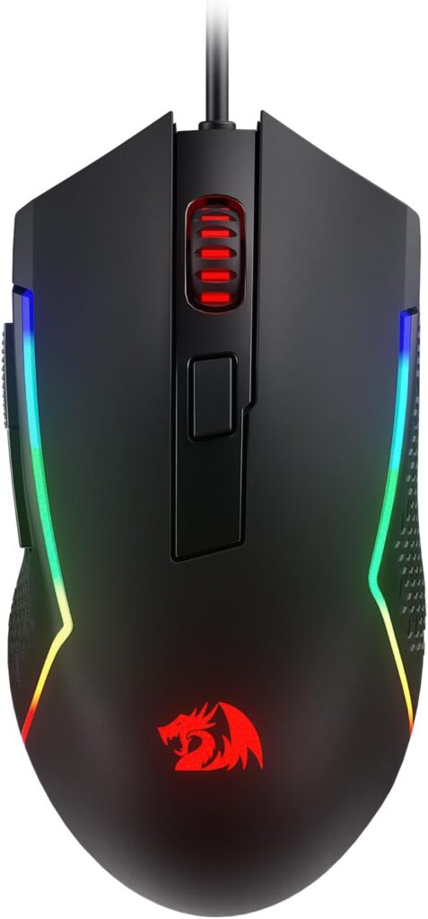 Redragon M616 RGB Gaming Mouse, 10000 DPI Wired Optical Mouse with 6 Programmable Buttons & 8 Backlit Modes, Software Supports DIY Keybinds