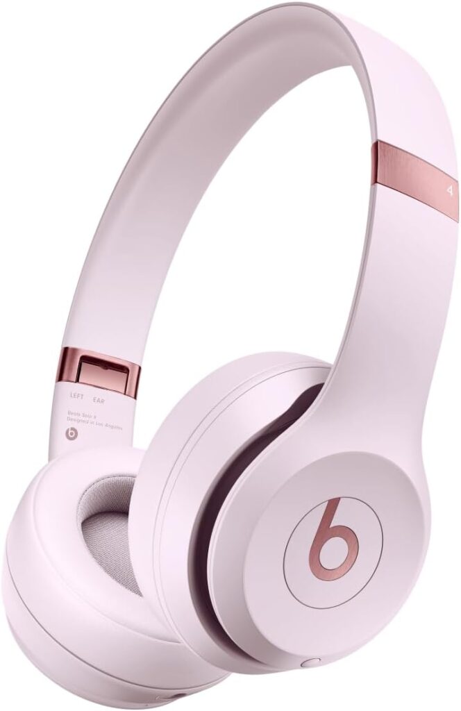 Beats Solo 4 – Wireless Bluetooth On-Ear Headphones, Apple & Android Compatible, Up to 50 Hours of Battery Life – Cloud Pink (Renewed)