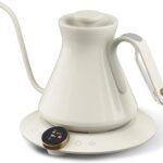 Cocinare FLOW M6 Pro Electric Gooseneck Kettle, ±0.5℉ Temperature Control for Pour-over Coffee & Tea, Stainless Steel Interior, Quick Heating for Boiling Water (Dali White)