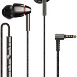 1MORE Quad Driver in-Ear Earphones Hi-Res High Fidelity Headphones Warm Bass, Spacious Reproduction, High Resolution, Mic in-Line Remote Smartphones/PC/Tablet – Silver/Gray