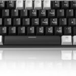 60% Mechanical Gaming Keyboard,Mixed Color Keycaps Gaming Keyboard with Linear Red Switches, Detachable Type-C Cable Mini Keyboard with Blue LED Light for PC/Laptop