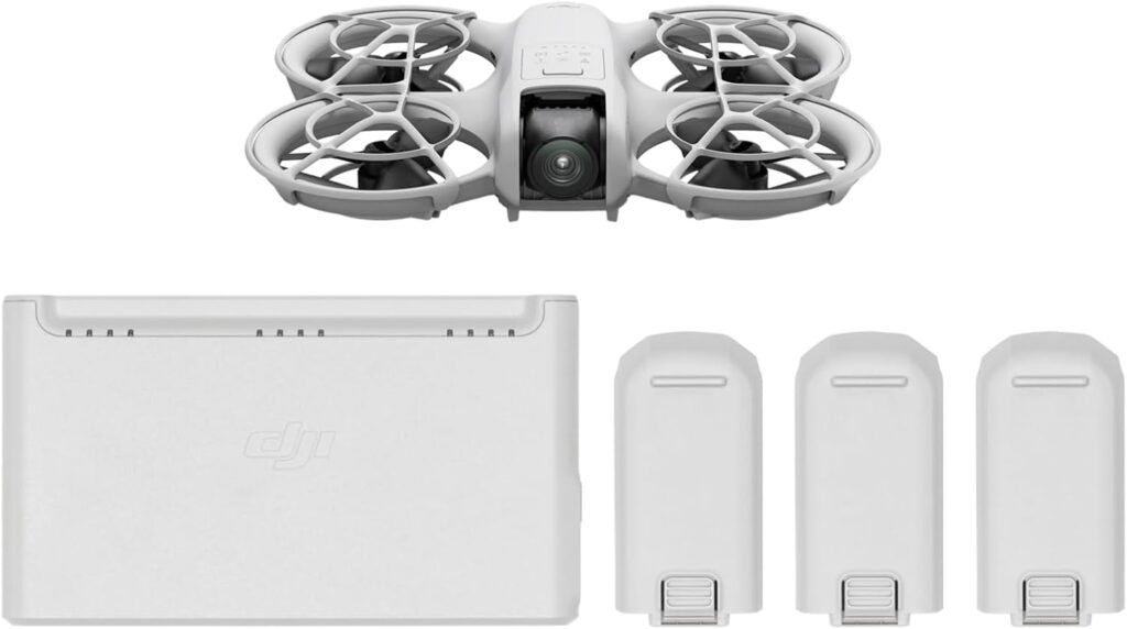 DJI Neo Three-Battery Combo, Mini Drone with 4K UHD Camera for Adults, 135g Self Flying Drone that Follows You, Palm Takeoff, Subject Tracking, QuickShots, Stabilized Video (Controller-Free)