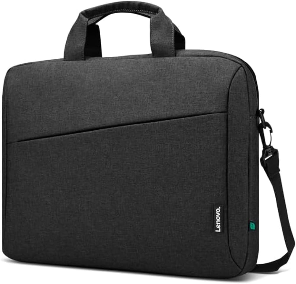 Lenovo Laptop Carrying Case T210, 15.6-Inch Laptop and Tablet, Sleek Design, Durable and Water-Repellent Fabric, Business or School, GX41L83769 Casual Toploader – Eco Black