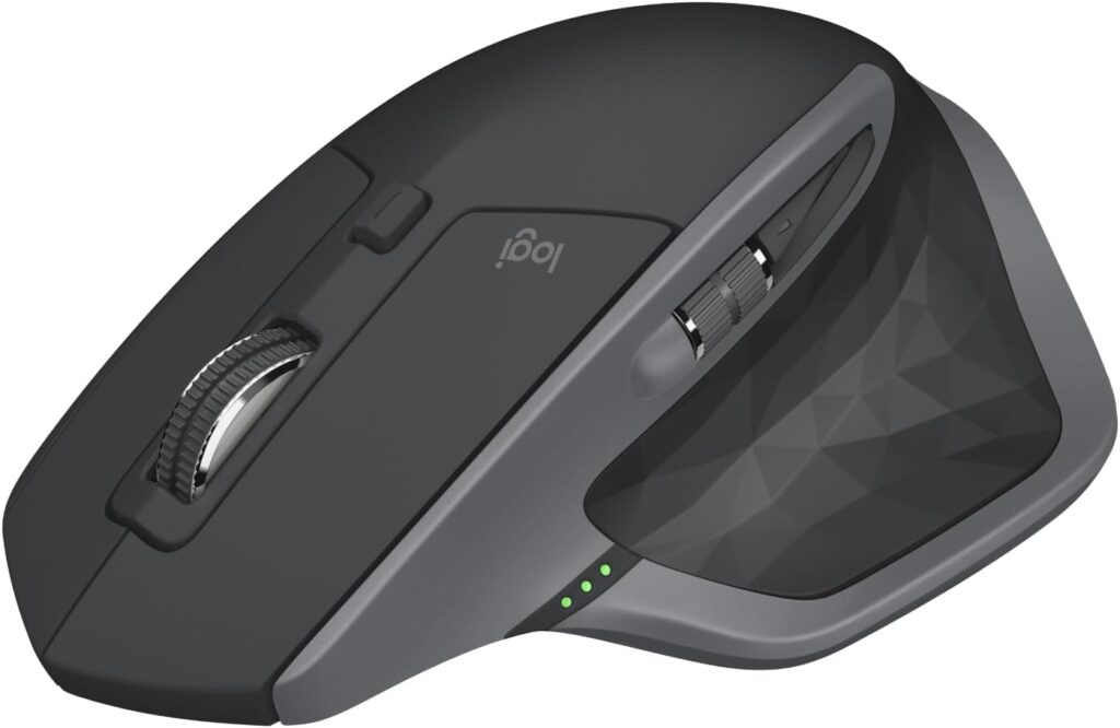 Logitech MX Master 2S Bluetooth Edition Wireless Mouse, Multi-Surface, Hyper-Fast Scrolling, Ergonomic, Rechargeable, Connects Up to 3 Mac/PC Computers – Graphite