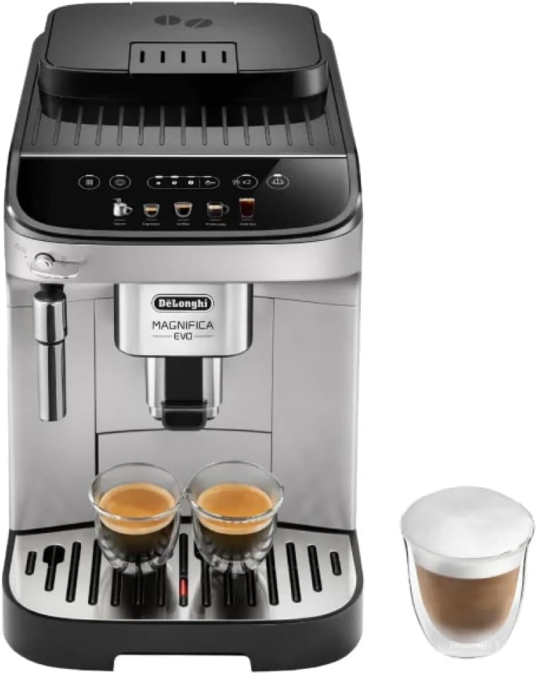 De’Longhi Magnifica Evo Espresso Machine with Manual Frother, 5 Recipes, ECAM29034SB (Renewed)