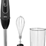 Braun MultiQuick 5 Immersion Hand Blender with Dual Speed + Turbo and Patented Technology, 350W – Includes Beaker and Whisk, Black, MQ505