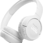 JBL Tune 510BT – Bluetooth headphones with up to 40 hours battery, microphone for call, foldable and comfortable, Android and iOs compatible (White)