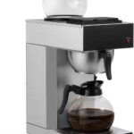 SYBO 12-Cup Commercial Drip Coffee Maker, Pour Over Coffee Maker Brewer with 2 Glass Carafes and Warmers, Stainless Steel Cafetera SF-CB-2GA