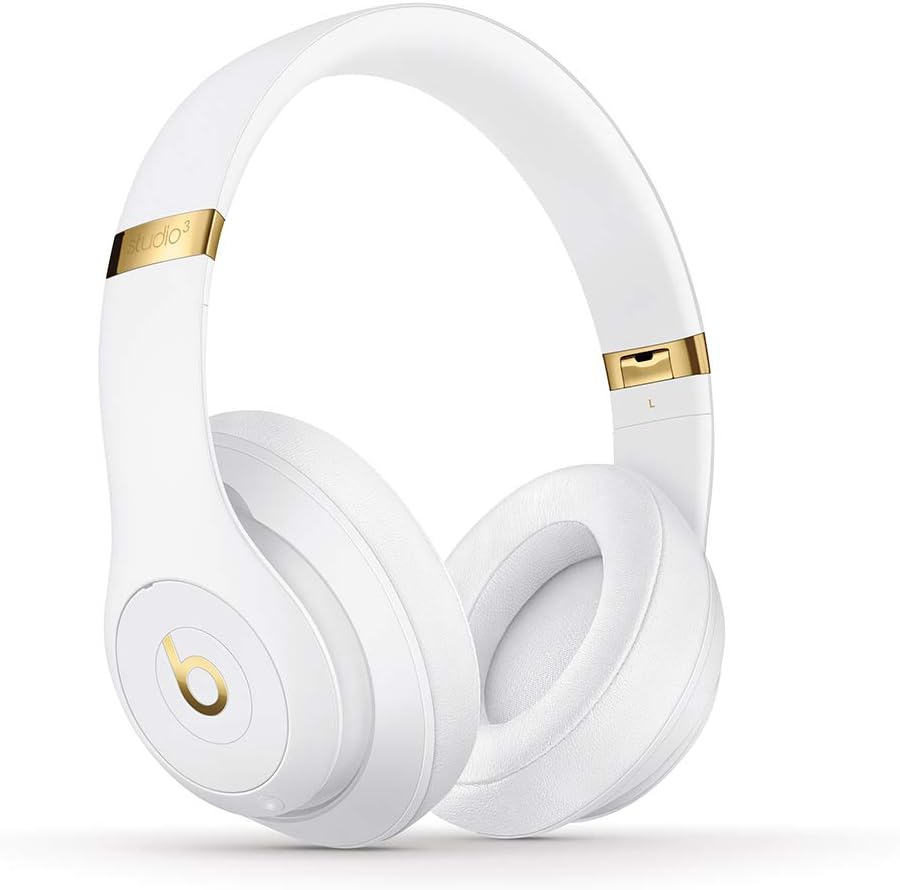 Beats Studio3 Wireless Noise Cancelling Over-Ear Headphones – Apple W1 Headphone Chip, Class 1 Bluetooth, 22 Hours of Listening Time, Built-in Microphone – White