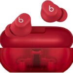 Beats by Dr. Dre Solo Buds – Wireless Bluetooth Earbuds | 18 Hours of Battery Life | Apple & Android Compatibility | Built-in Microphone – Transparent Red (Renewed)