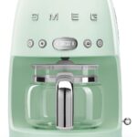Smeg 50’s Retro Style Aesthetic Drip Coffee Machine with 10 Cup Glass Carafe, Auto Start Feature, Keep Warm Plate, and Two Coffee Strength Settings (Pastel Green)