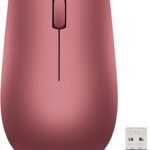 Lenovo 530 Full Size Wireless Computer Mouse for PC, Laptop, Computer with Windows – 2.4 GHz Nano USB Receiver – Ambidextrous Design – 12 Months Battery Life – Cherry Red