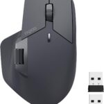 Rapoo MT760 Multi-Device Wireless Mouse, Bluetooth 5.0 and 2.4G Multi-Mode Connection, Up to 4 Devices, 11 Programmable Buttons, 4K DPI, 90 Days Battery Life, PC, Matte Black
