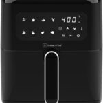 Culinary Chef 3.2-Quart Electric Air Fryer, Adjustable Temperature, Touch Panel Control, One-Touch Cook Functions, and 360° Rapid Cooking, 1200 Watt Power