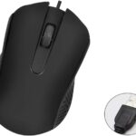 Wired USB Computer Mouse – Ergonomic Design, USB Mouse for Laptops and PCs, Office and Home Use (Black)