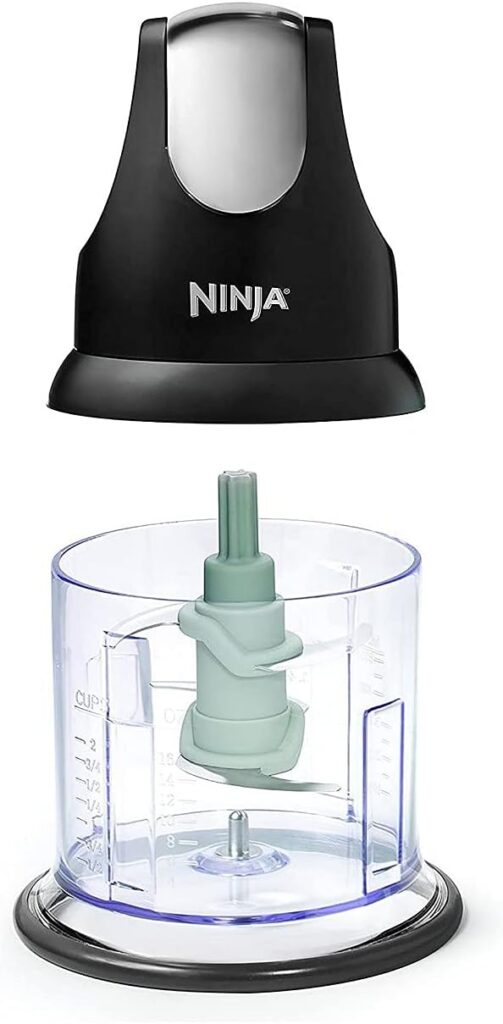 Ninja Food Chopper Express Chop with 200-Watt, 16-Ounce Bowl for Mincing, Chopping, Grinding, Blending and Meal Prep (NJ110GR)