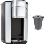 Cuisinart SS-5P1 Single Serve Brewer Coffemaker, 40 oz, Silver & HomeBarista Reusable Filter Cup, Gray