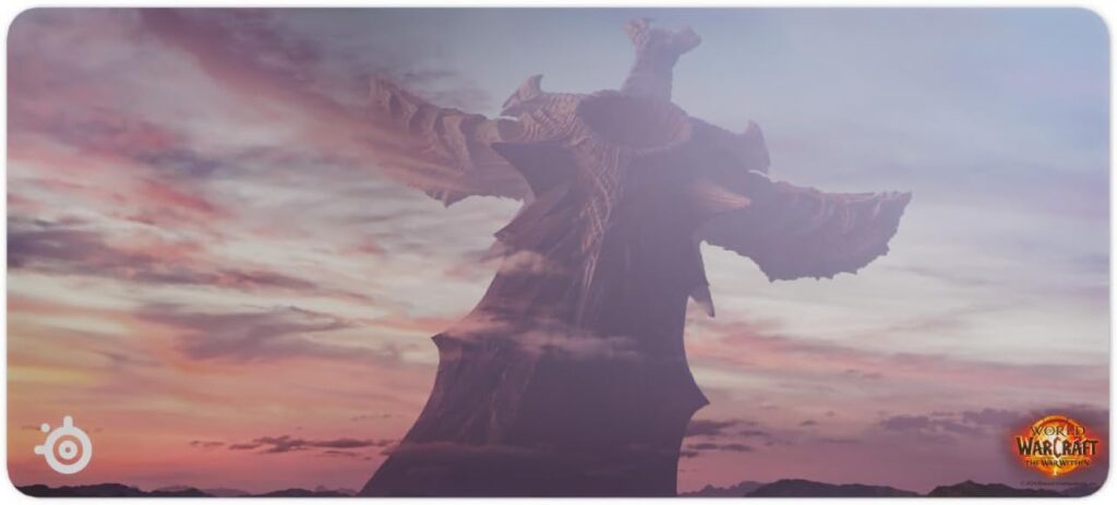 SteelSeries QcK Gaming Mousepad — World of Warcraft Edition — Includes In-Game Item — XXL Thick Cloth — Sized to Cover Desks — Peak Tracking and Stability — Optimized For Gaming Sensors