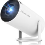 Mini Projector, Support 4K 1080P Portable Projector with Dual Band WIFI6 5G Wireless 5.2 Bluetooth Android 11, 160 ANSI Lumens, 180° Rotatable, Auto Keystone Correction,35″-130″ Screen Video Projector