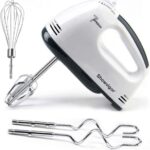 Handmixer Electric Handheld – 7 Speed Portable Kitchen Mixer Electric with 5 Stainless Steel Accessories Whisk, Food Beater for Whipping Mixing Cookies Cakes Eggs Dough