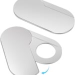 CloudValley Ultra-Thin Metal Webcam Cover for MacBook Pro/iPad/Laptop – 0.015″ Privacy Camera Protector with 3M Adhesive (2-Pack) No Residue, Universal Fit for Laptop Accessories (Silver)
