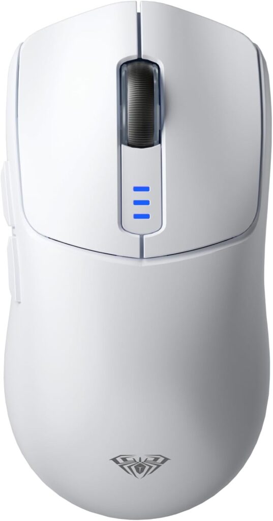 AULA SC580 Wireless Gaming Mouse, Tri-Mode 2.4G/BT5.0/USB-C Gaming Mouse, 12000 DPI Rechargeable Wireless Mouse with 6 Programmable Buttons, Ergonomic Computer Mouse for Laptop/PC/Mac/Tablet