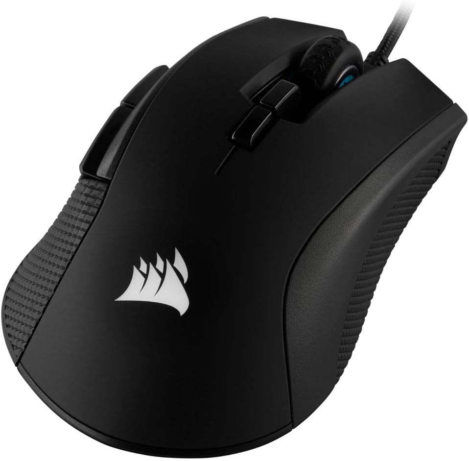 Corsair IRONCLAW RGB Wired FPS/MOBA Gaming Mouse – 18,000 DPI – 7 Programmable Buttons – Designed for Large Hands – iCUE Compatible – PC, Mac, PS5, PS4, Xbox – Black