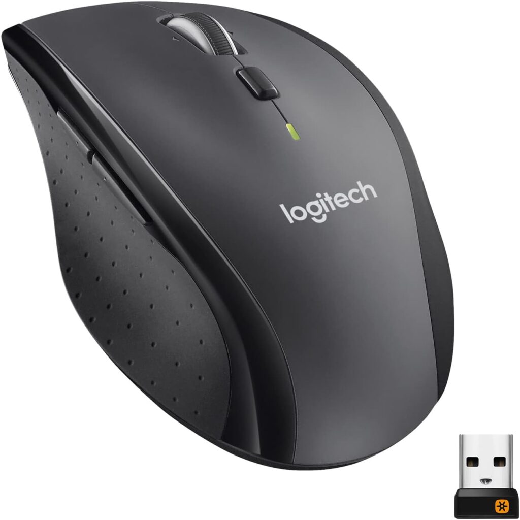 Logitech M705 Marathon Wireless Mouse, Gaming Mouse Wireless, 2.4 GHz USB Receiver, 5-Programmable Buttons, 3-Year Battery, PC, Mac, Laptop, Chromebook – Black