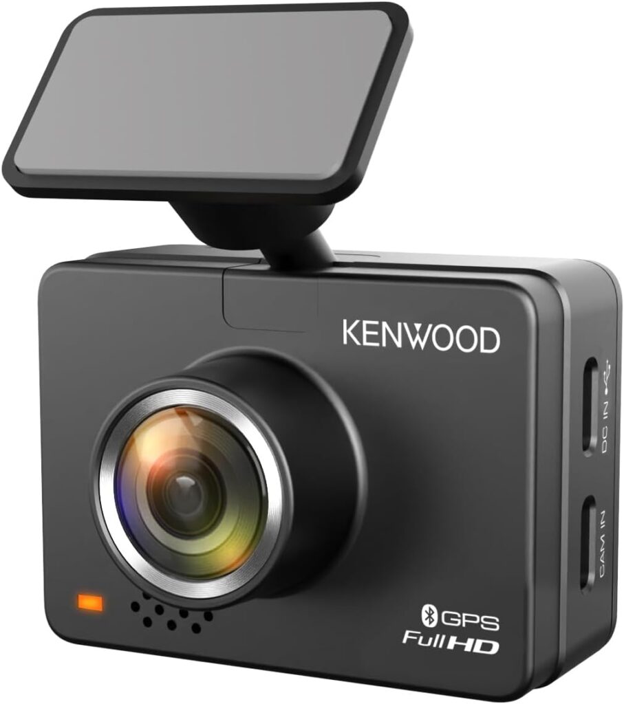 KENWOOD DRV-A310W GPS Dash Cam, Full HD Dashboard Camera, WDR/HDR Car Camera with Bluetooth & Wi-Fi Connectivity, G-Sensor, Collision Detection, Optional Rear Camera Support