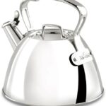 All-Clad Specialty Stainless Steel Tea Kettle 2 Quart Induction Pots and Pans, Cookware Silver