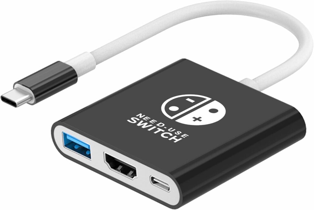 Switch Dock Compatible with Nintendo Switch Docking Station Portable Switch TV Adapter Support 4K/30HZ Switch TV Dock Mode Compatible Switch Doc Station for Nintendo Switch/OLED (NOT for Switch 2)