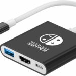 Switch Dock Compatible with Nintendo Switch Docking Station Portable Switch TV Adapter Support 4K/30HZ Switch TV Dock Mode Compatible Switch Doc Station for Nintendo Switch/OLED (NOT for Switch 2)